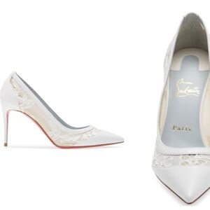Christian Louboutin Galativi pointed toe pump 39.5 wedding bridal with box